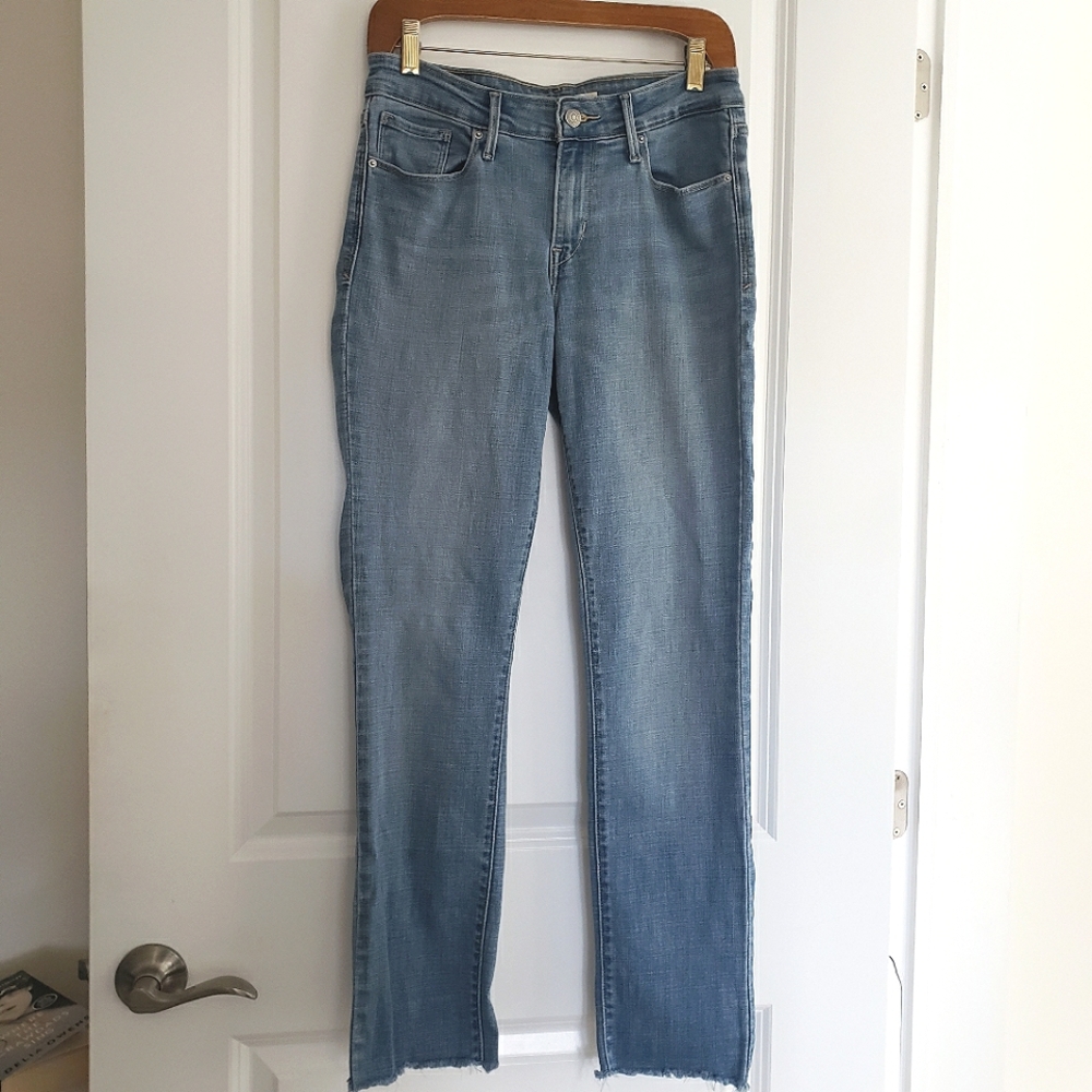 Levi's Mid Rise Skinny Ankle Cropped Raw Hem Jeans Size 6 / 28